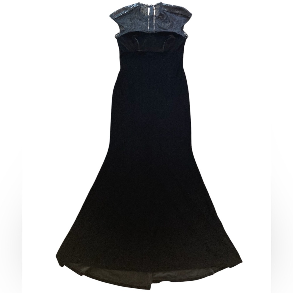 Jessica McClintock Black Velvet Formal Dress Vintage Y2K